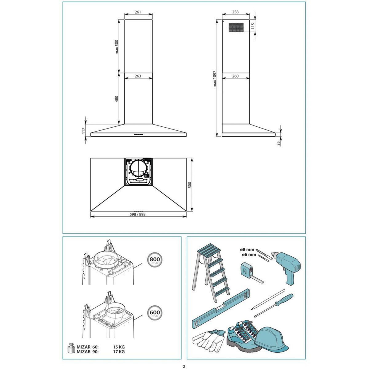 Falmec Hotte décorative murale MIZAR1430