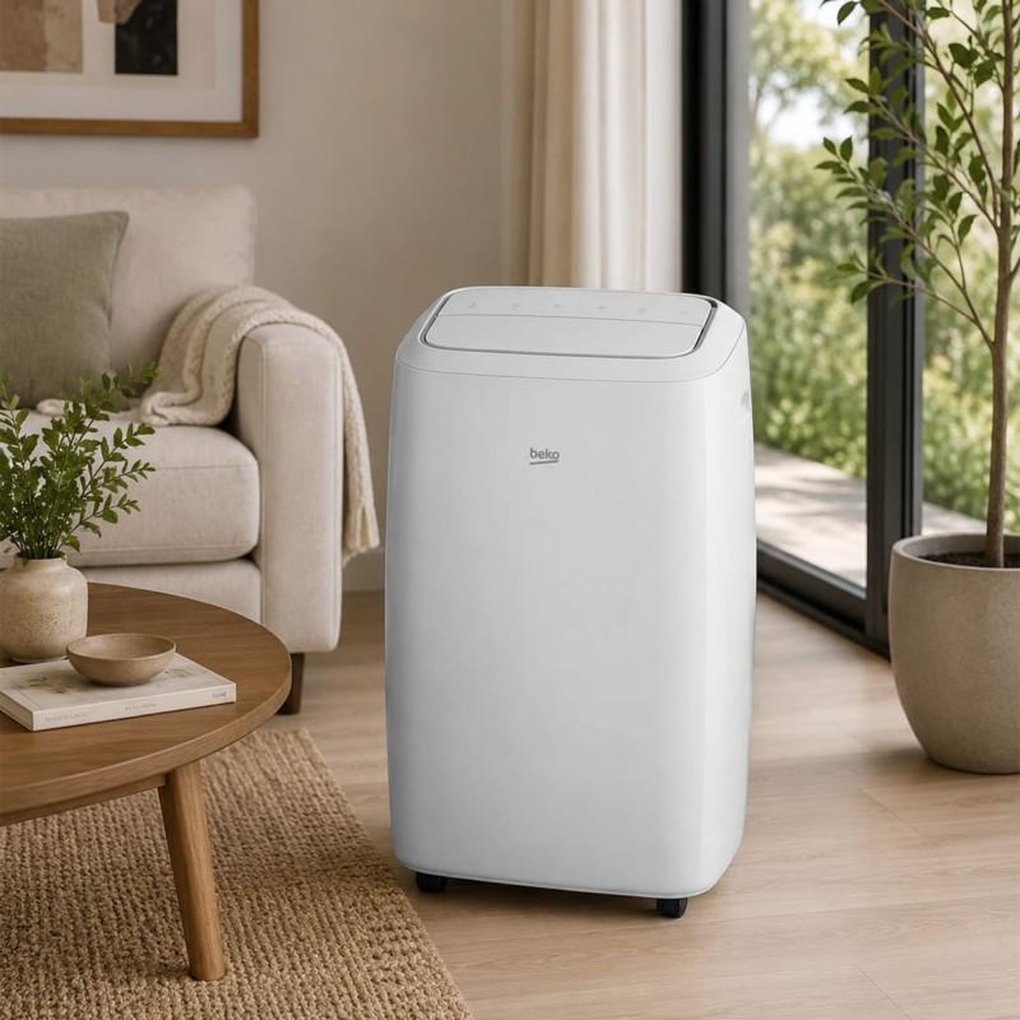 Voir la diapositive 2 : Climatiseur mobile connecté - 9000 btu - wi-fi & commandes vocales