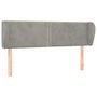 Voir la diapositive 2 : VIDAXL Tete de lit avec oreilles Gris clair 147x23x78/88 cm Velours