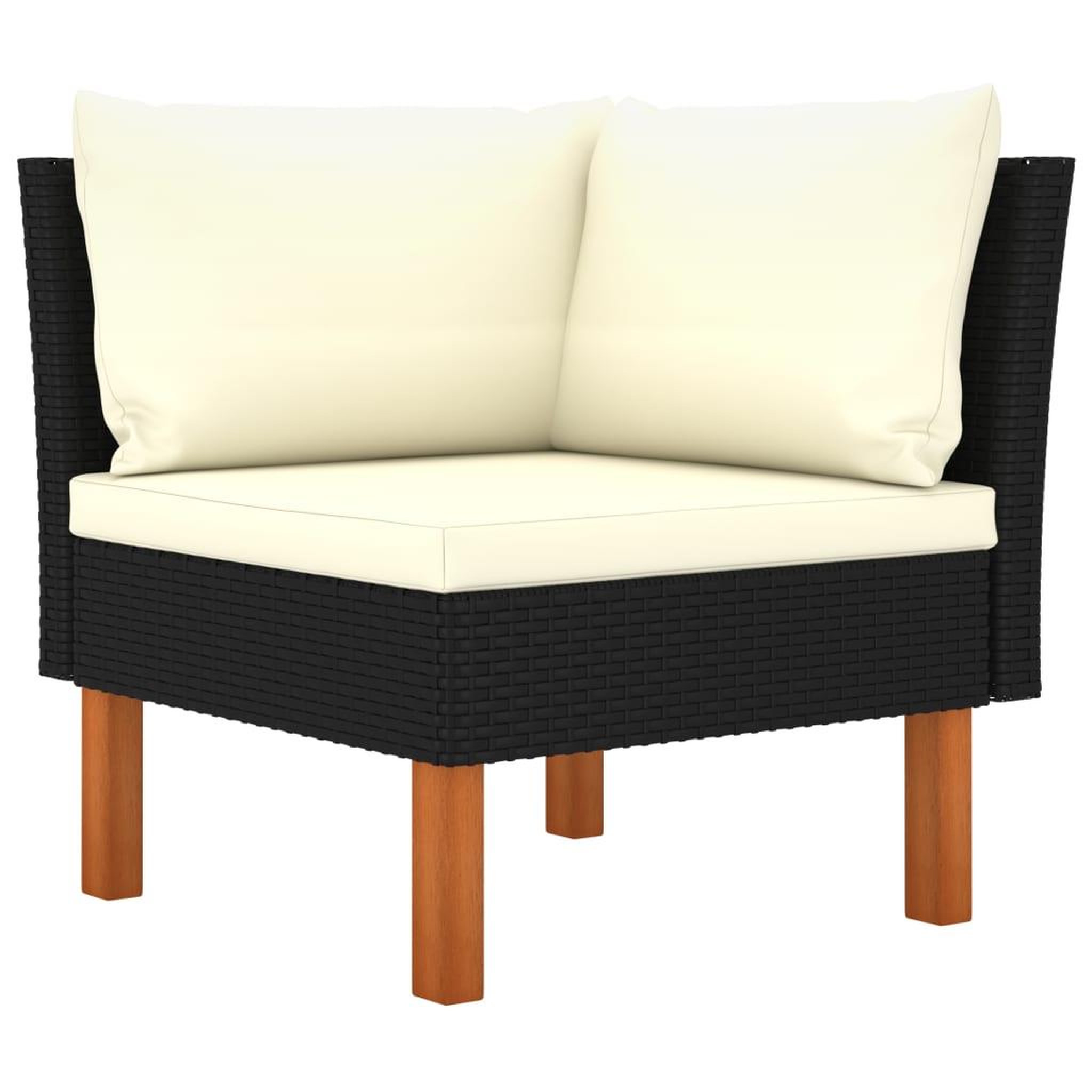 Voir la diapositive 4 : VIDAXL Salon de jardin 8 pcs avec coussins Resine tressee Noir