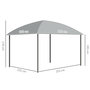 Voir la diapositive 3 : OUTSUNNY Pavillon de jardin barnum rigide dim. 3,05L x 3,05l x 2,7H m 4 rideaux zippés alu. acier polycarbonate noir polyester gris