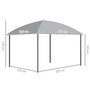 Voir la diapositive 3 : OUTSUNNY Pavillon de jardin barnum rigide dim. 3,05L x 3,05l x 2,7H m 4 rideaux zippés alu. acier polycarbonate noir polyester gris