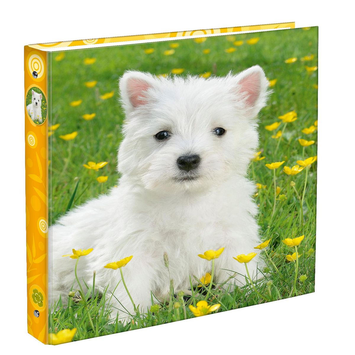 Classeur rigide A4 dos 40mm Animaux domestiques Chien blanc