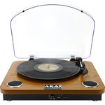 AKAI Platine vinyle Akai avec Bluetooth et finition bois rubis