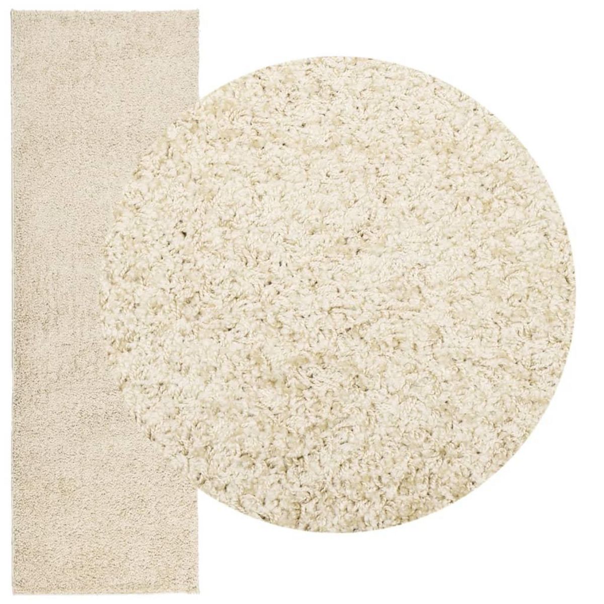 VIDAXL Tapis shaggy PAMPLONA poils longs moderne dore 80x250 cm