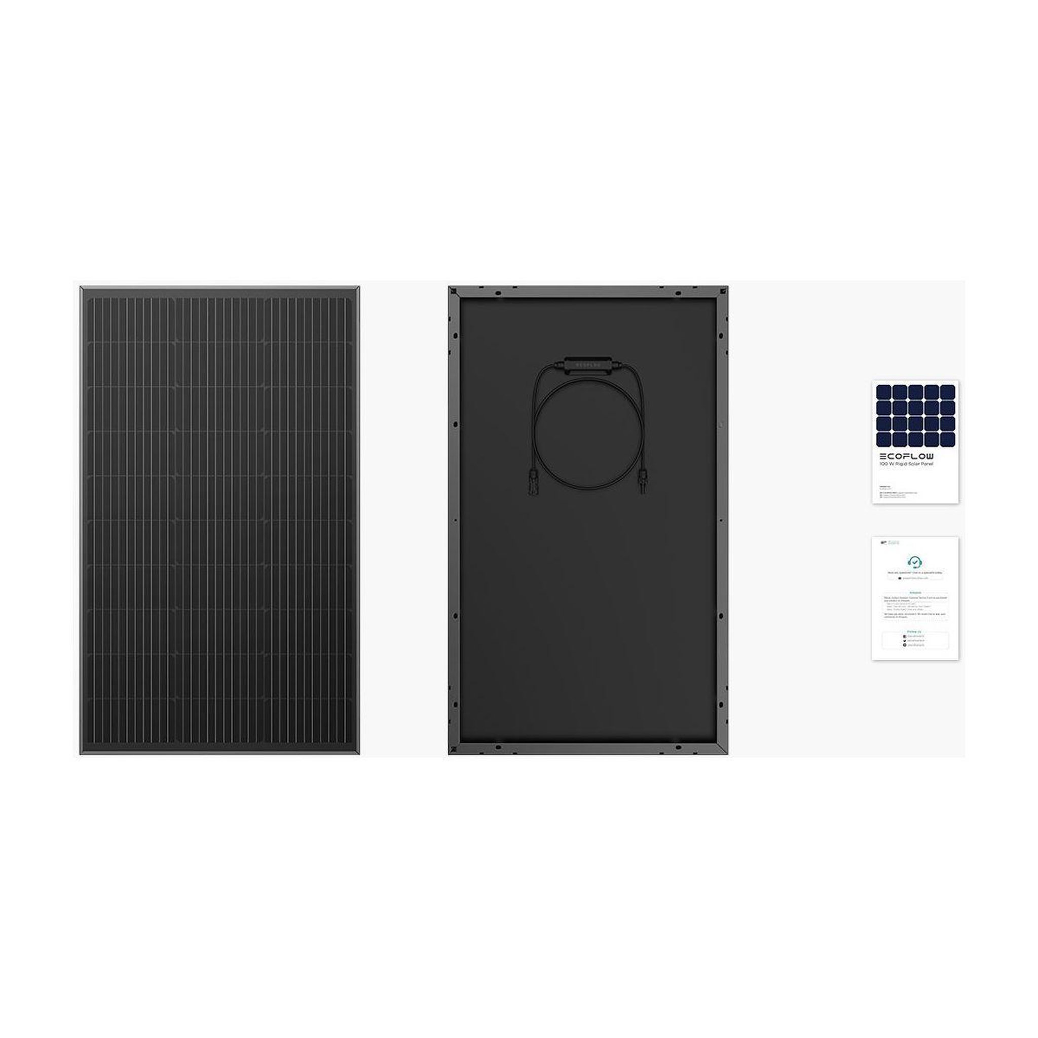 Voir la diapositive 4 : ECOFLOW Panneau solaire rigide 100W (2 pièces)