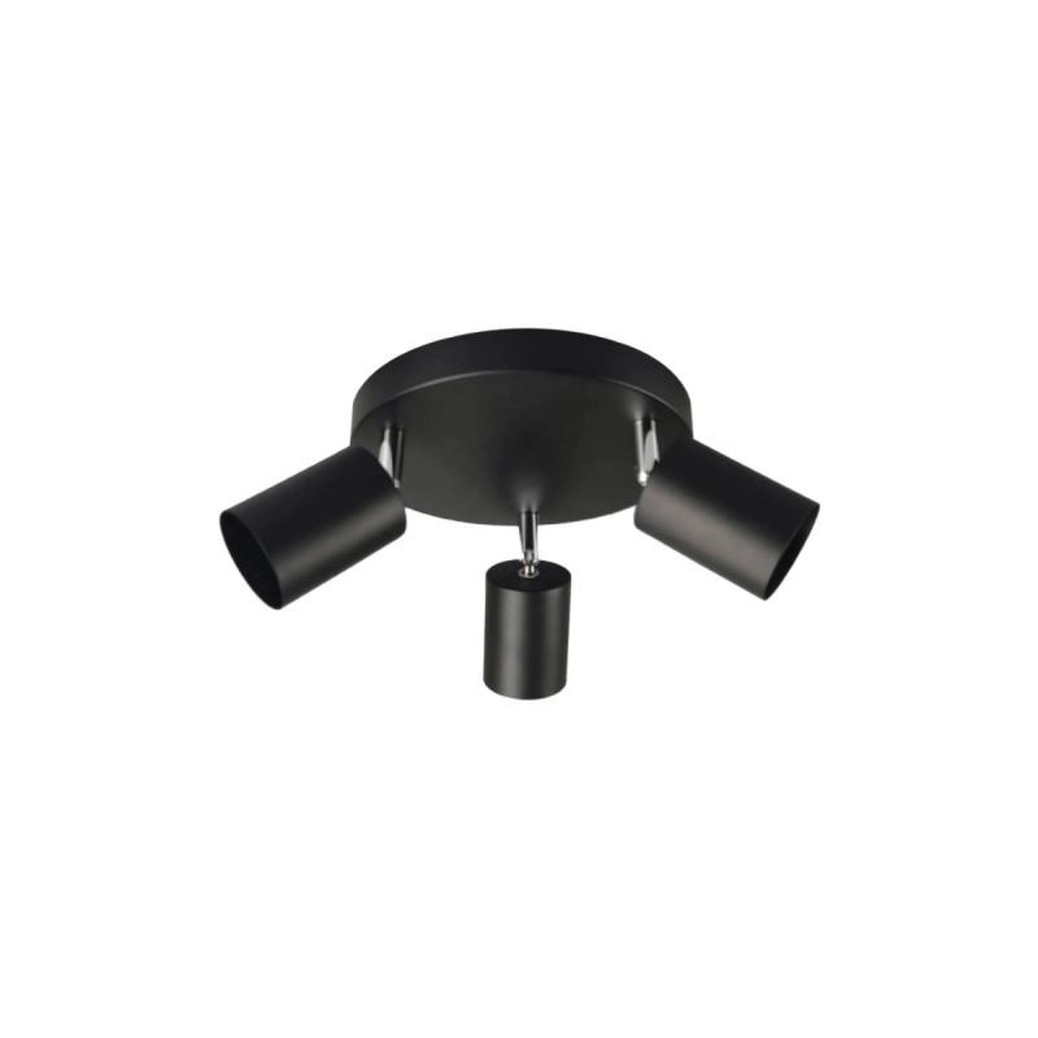 EDM Spot à 3 projecteurs EDM - 50W - GU10 - Noir - Ampoule non incluse