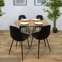 Voir la diapositive 2 : TOILINUX Table extensible ovale pour 4 à 6 personnes effet bois - L.120 à 160cm