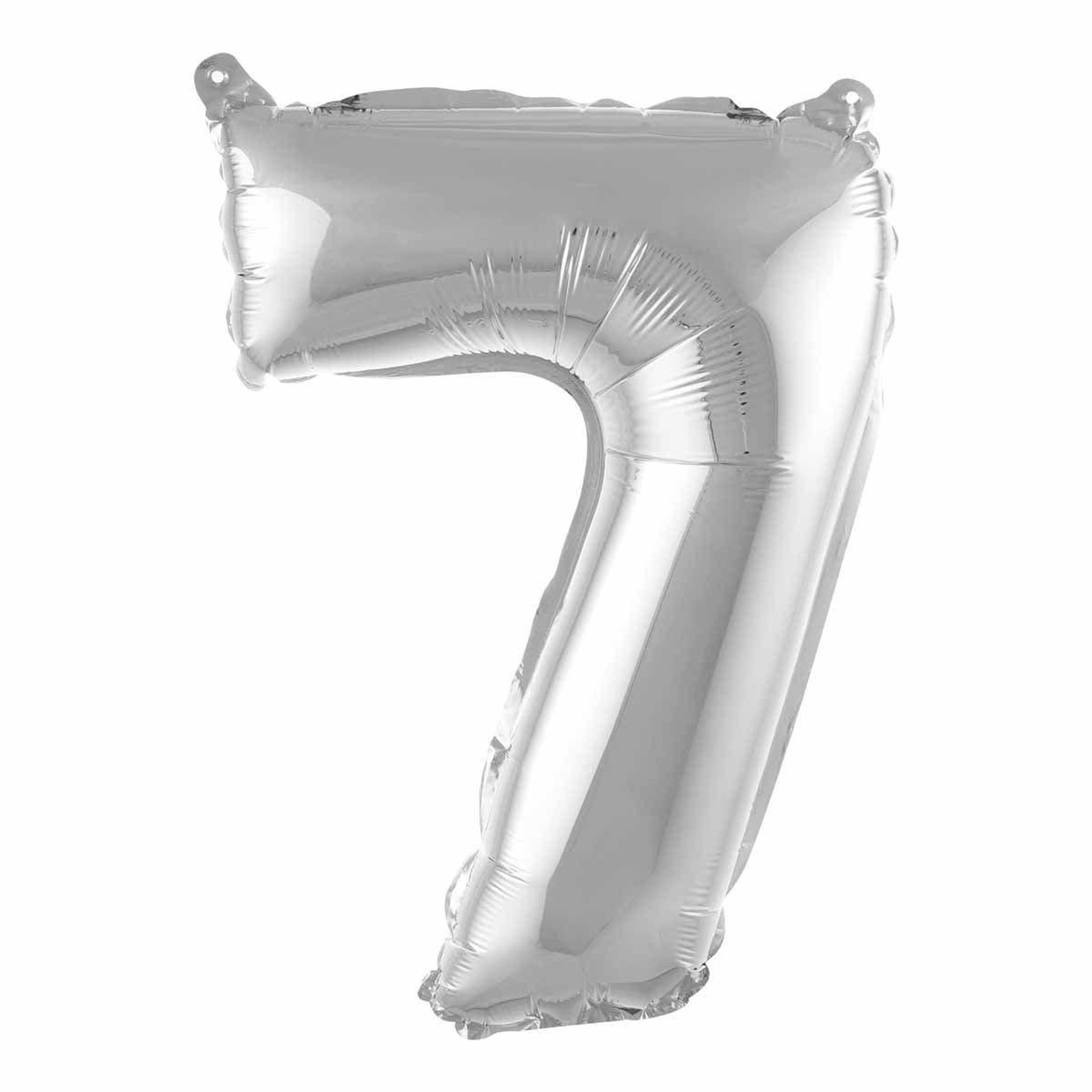 Voir la diapositive 1 : HOMEA Ballon gonflable métallisé  chiffre 7  40cm argent