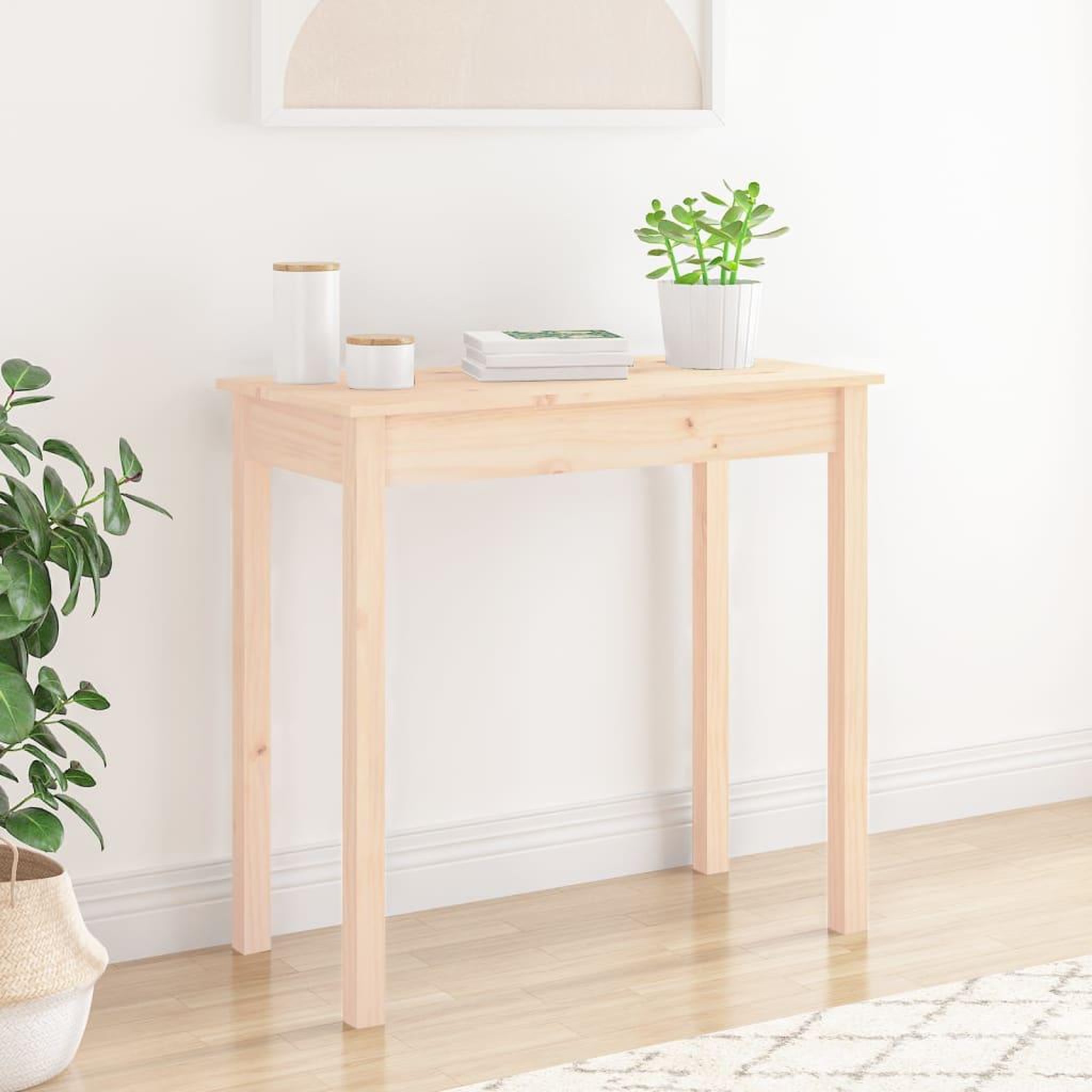Voir la diapositive 1 : VIDAXL Table console 80x40x75 cm Bois massif de pin