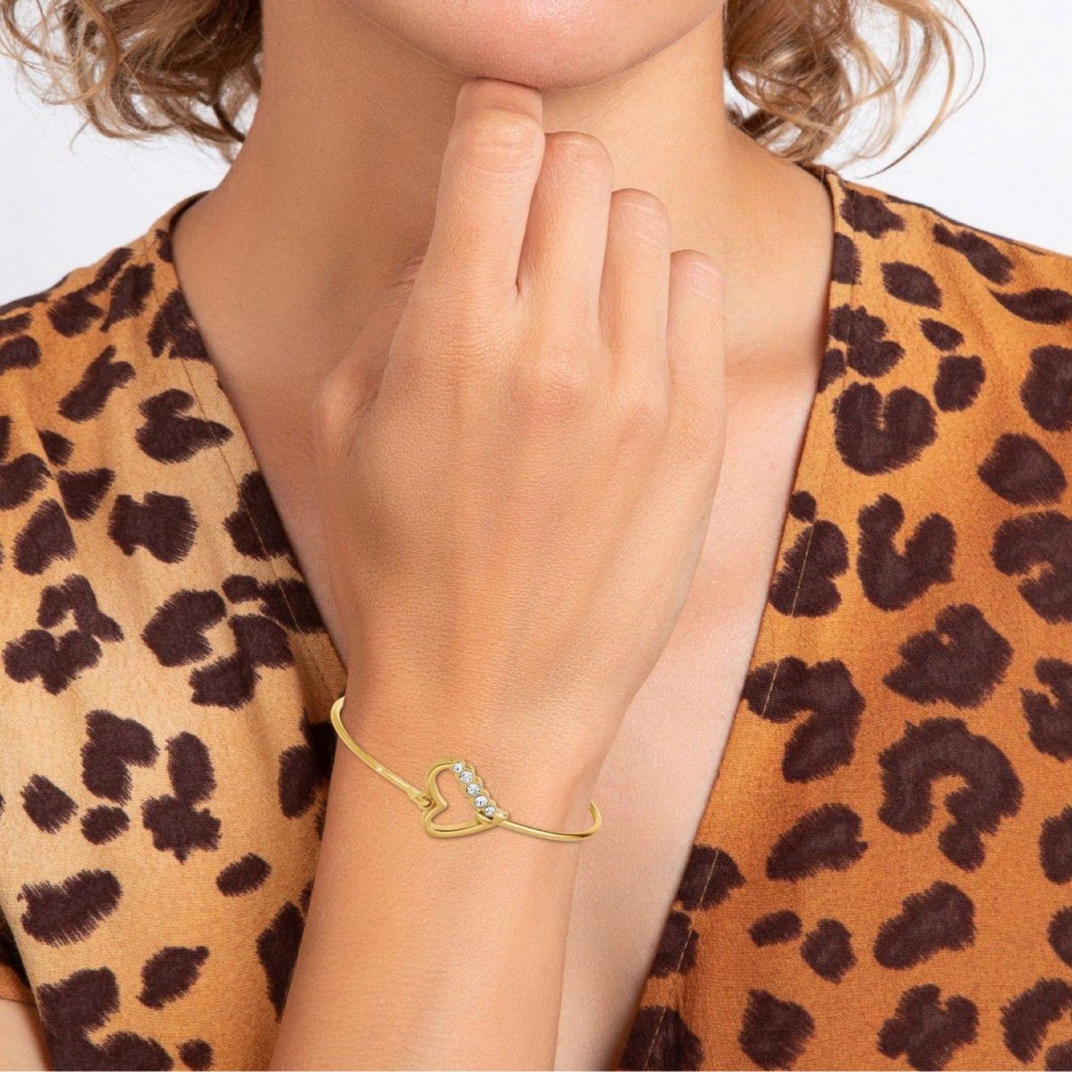 SC BOHEME Bracelet coeur SC Bohème orné de Cristaux scintillants