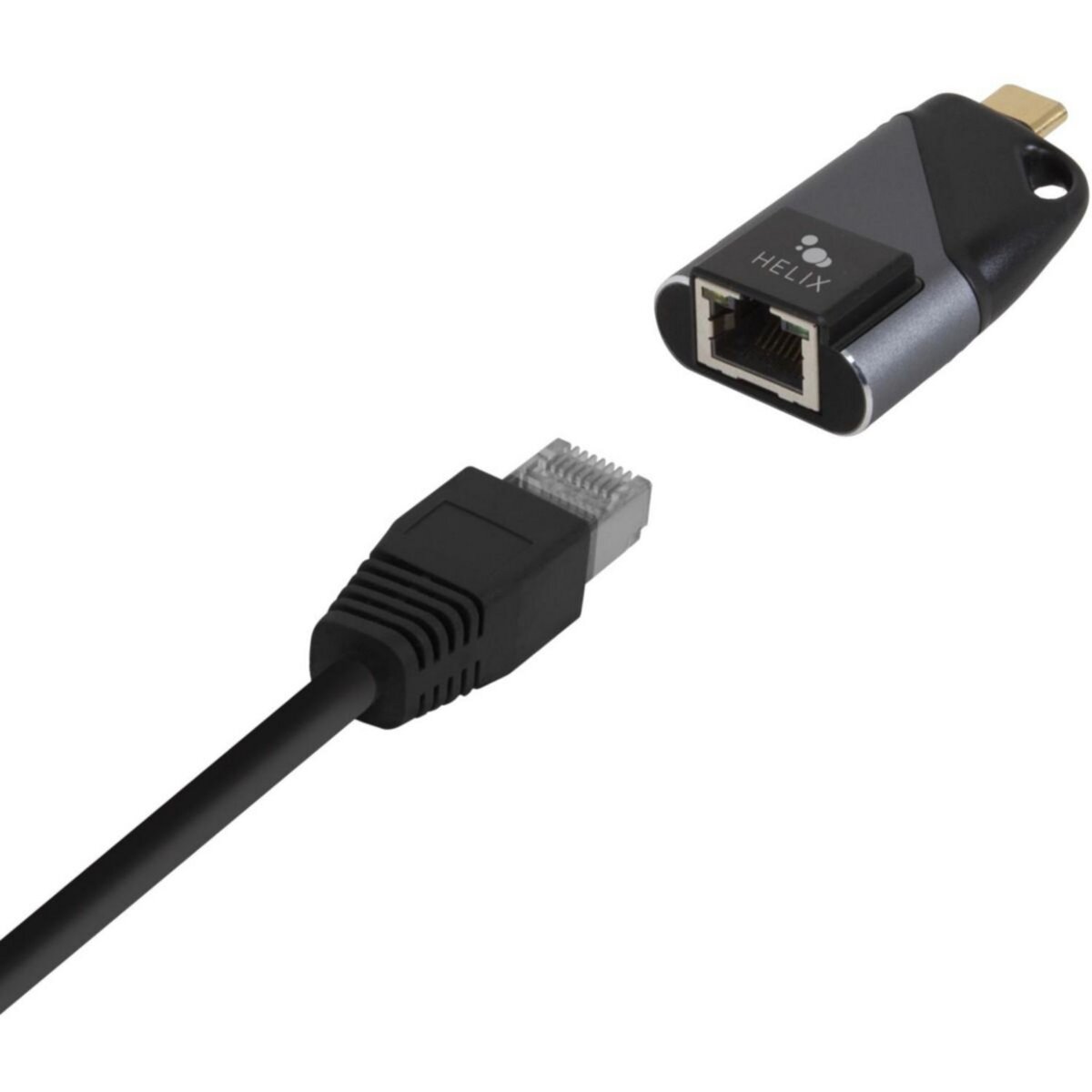 HELIX Adaptateur USB C/RJ45 mini porte-cles USB-C vers RJ45 pas