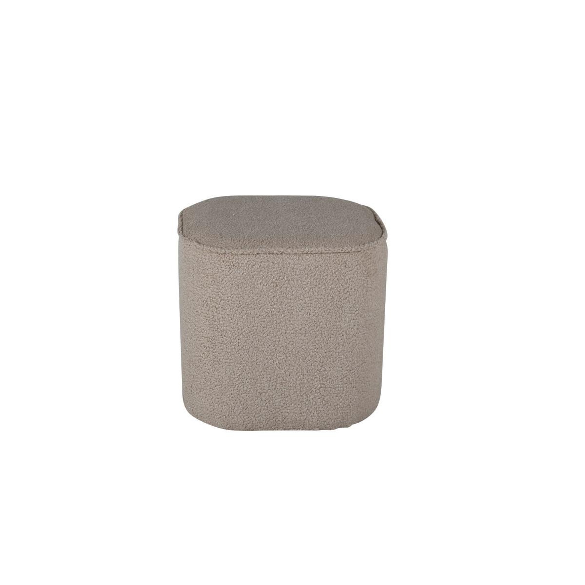 Voir la diapositive 2 : Paris Prix Pouf tissu bouclette  piff  44cm beige