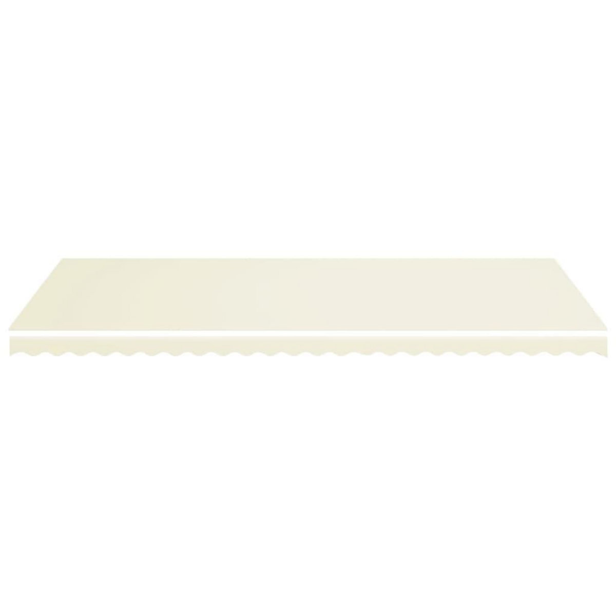 VIDAXL Tissu de remplacement pour auvent Creme 6x3,5 m