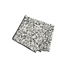 TOILINUX Lot de 4 serviettes de table écrues avec lignes noires LINETTE - 40 x 40 cm