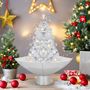 Voir la diapositive 2 : VIDAXL Arbre de Noël neigeux avec base de parapluie Blanc 75 cm