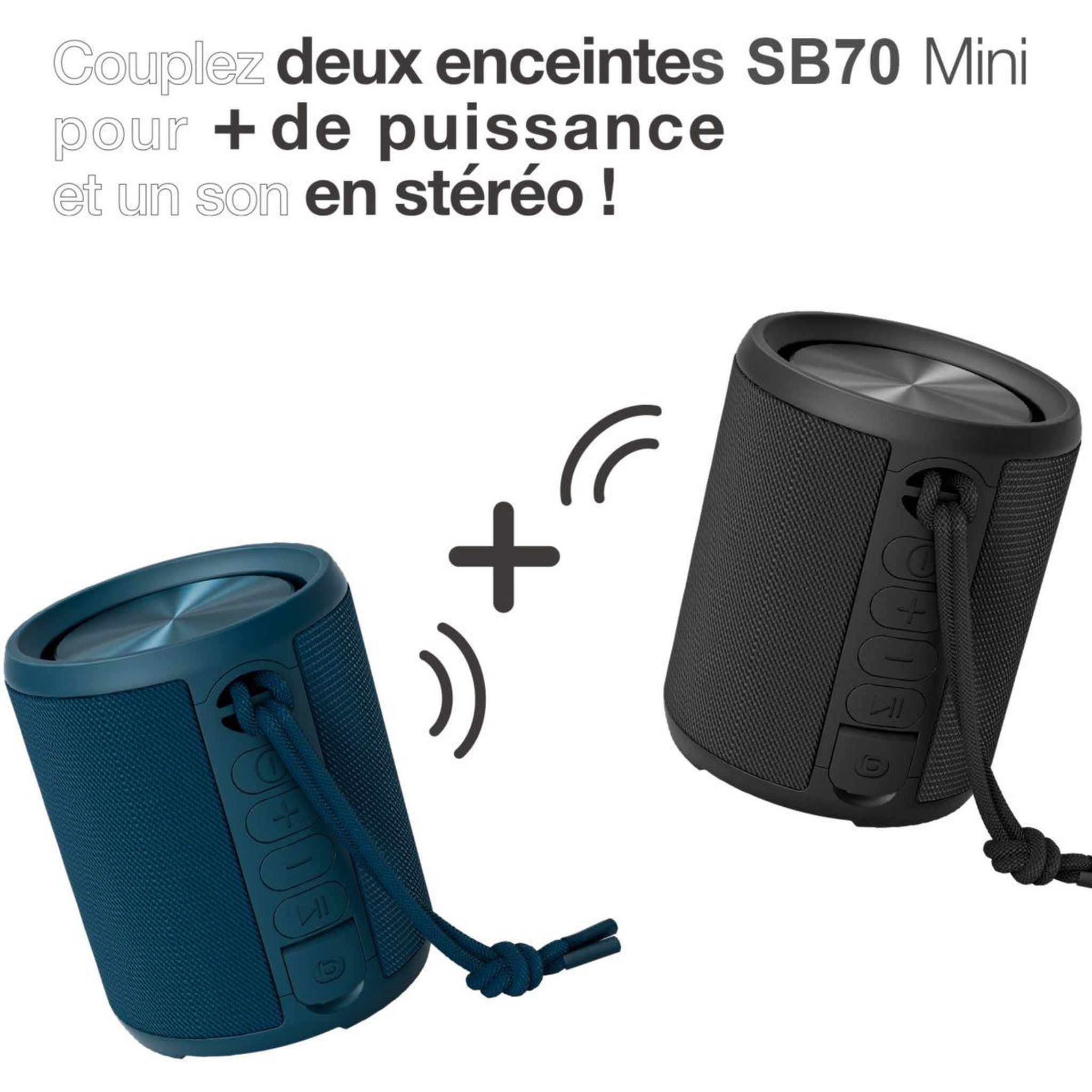 Voir la diapositive 5 : ESSENTIEL B Enceinte portable sb70 mini crème