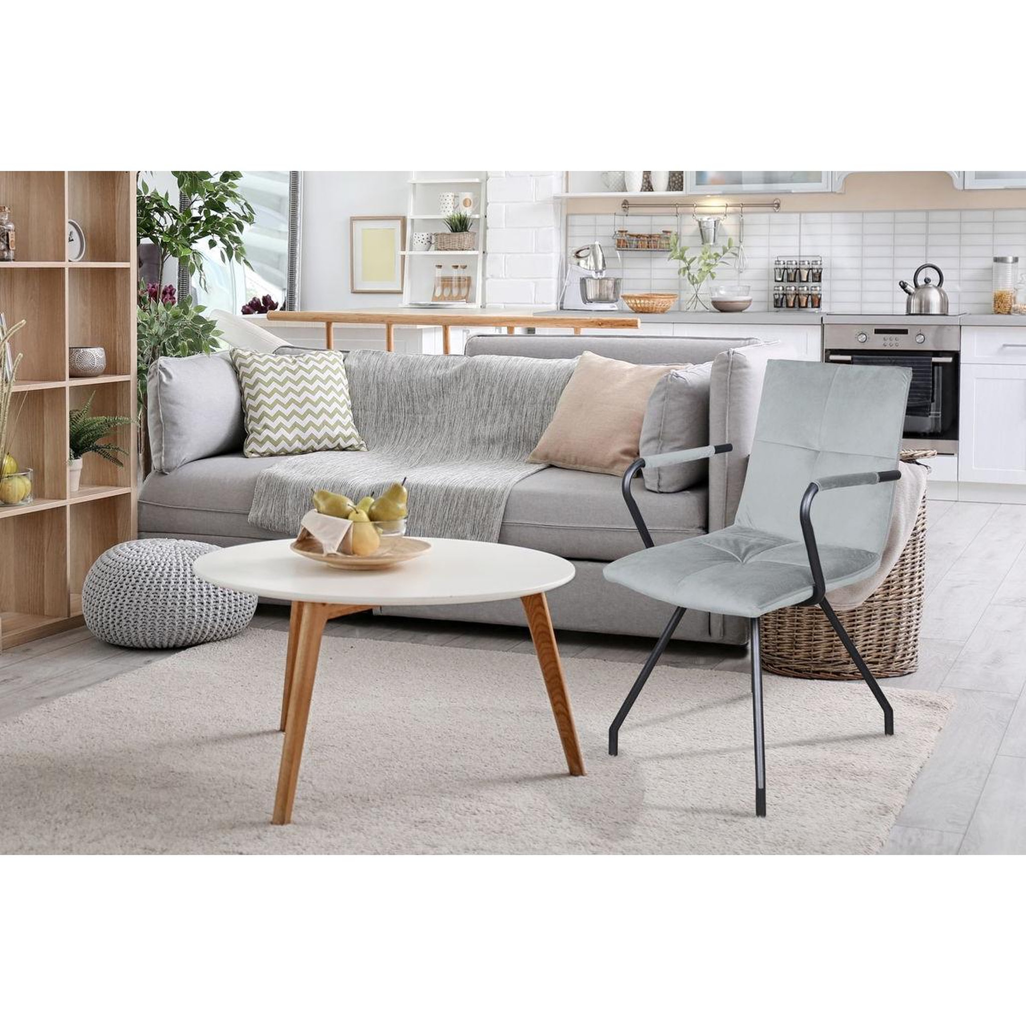 Voir la diapositive 3 : Paris Prix Lot de 2 chaises rétro  eaden  87cm gris