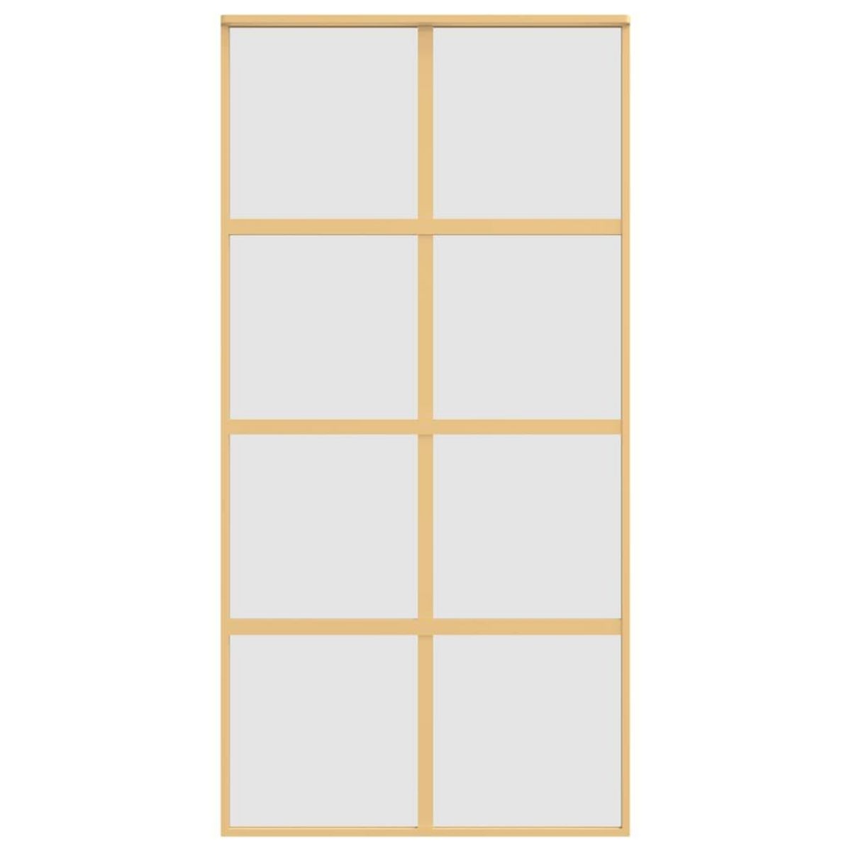 VIDAXL Porte coulissante dore 102,5x205 cm verre ESG depoli aluminium