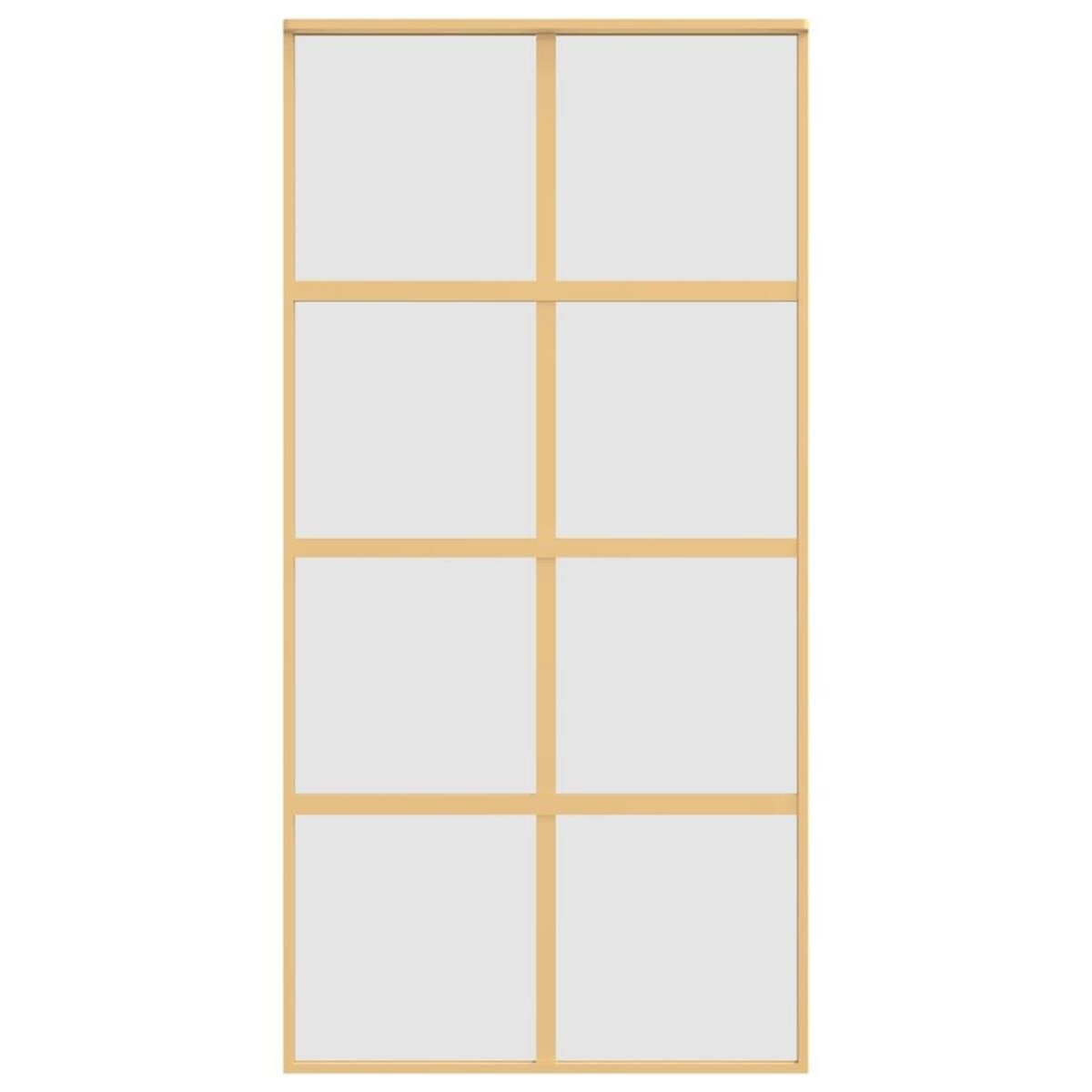 VIDAXL Porte coulissante dore 102,5x205 cm verre ESG depoli aluminium