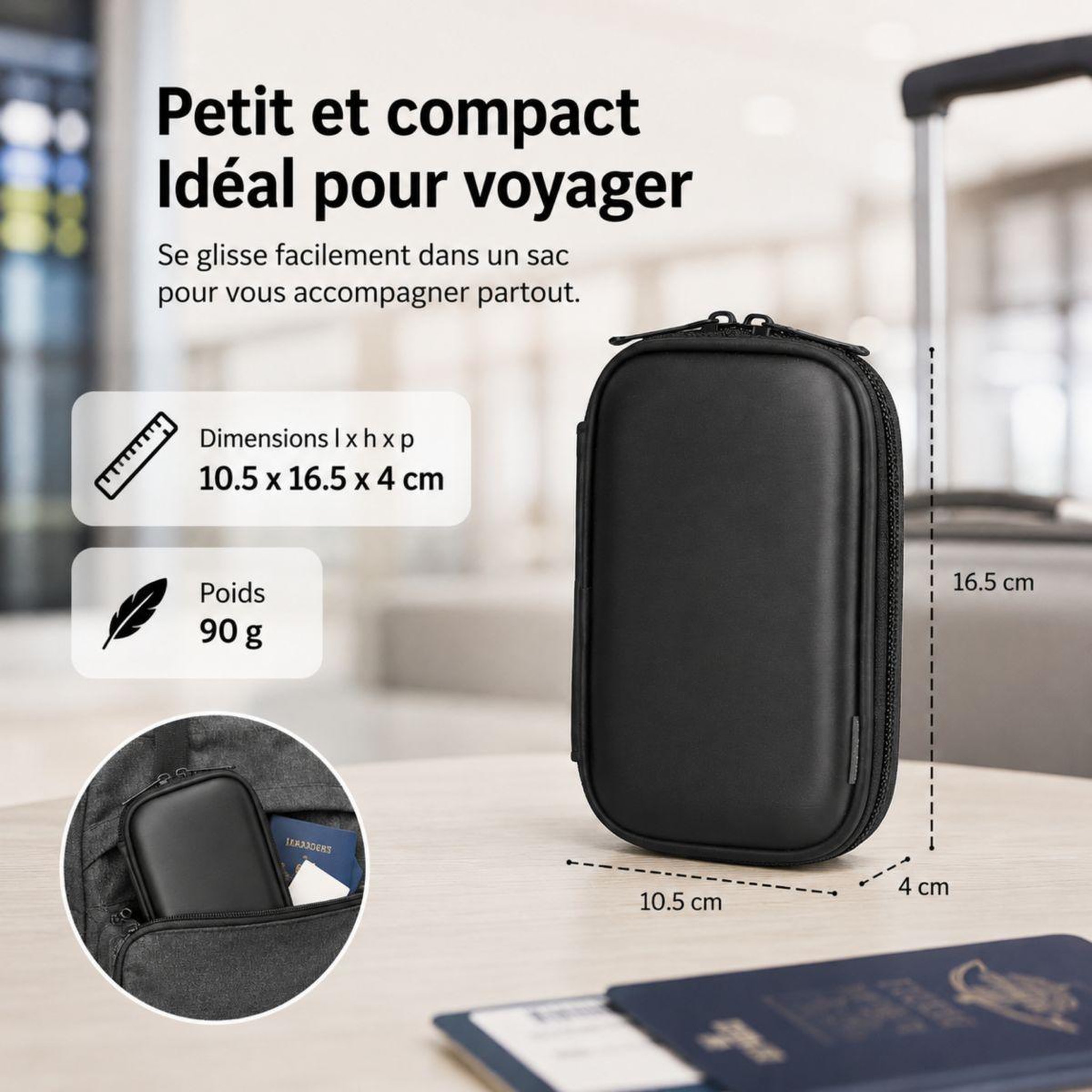 Voir la diapositive 4 : ESSENTIEL B Housse disque dur rigide 2.5'' alu noir brosse