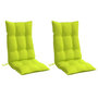 Voir la diapositive 3 : VIDAXL Coussins de chaise a dossier haut lot de 2 vert vif