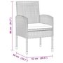 Voir la diapositive 6 : VIDAXL Mobilier a dîner d'exterieur 7 pcs Resine tressee Noir