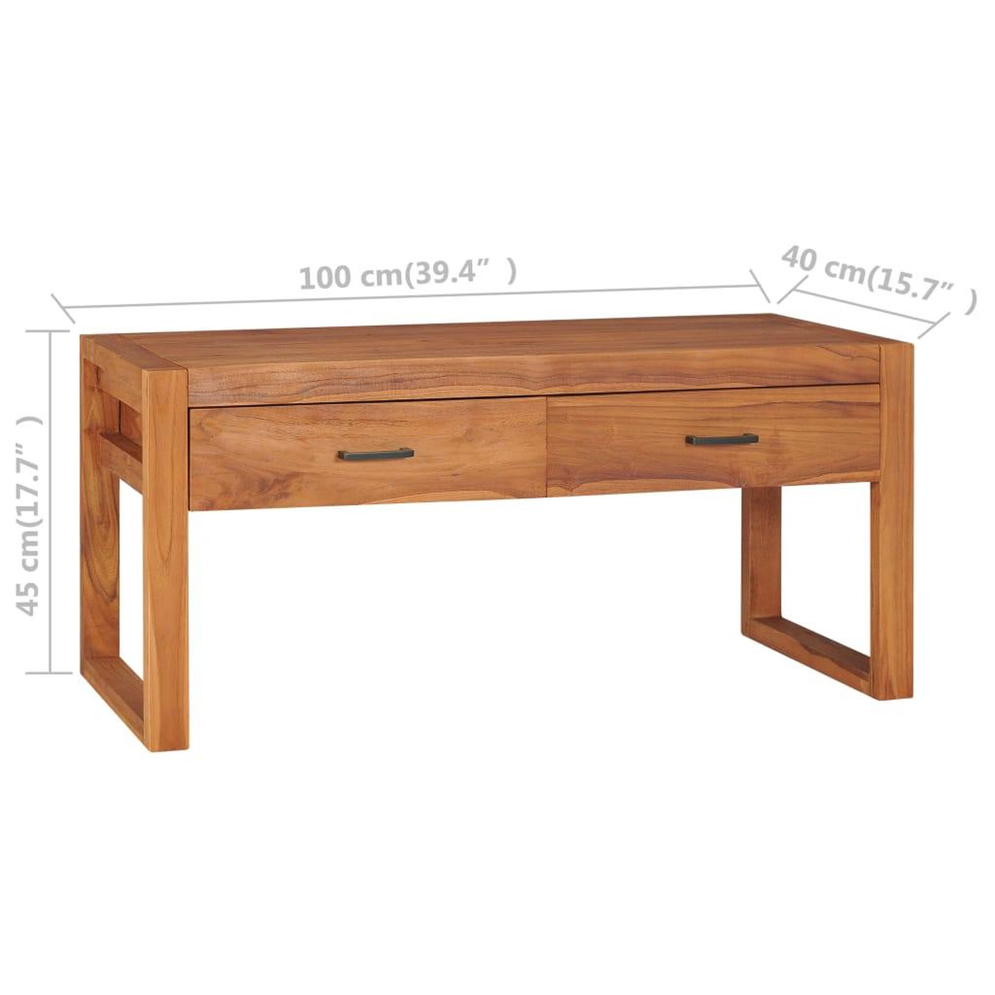 Voir la diapositive 6 : VIDAXL Meuble TV 100x40x45 cm Bois de teck