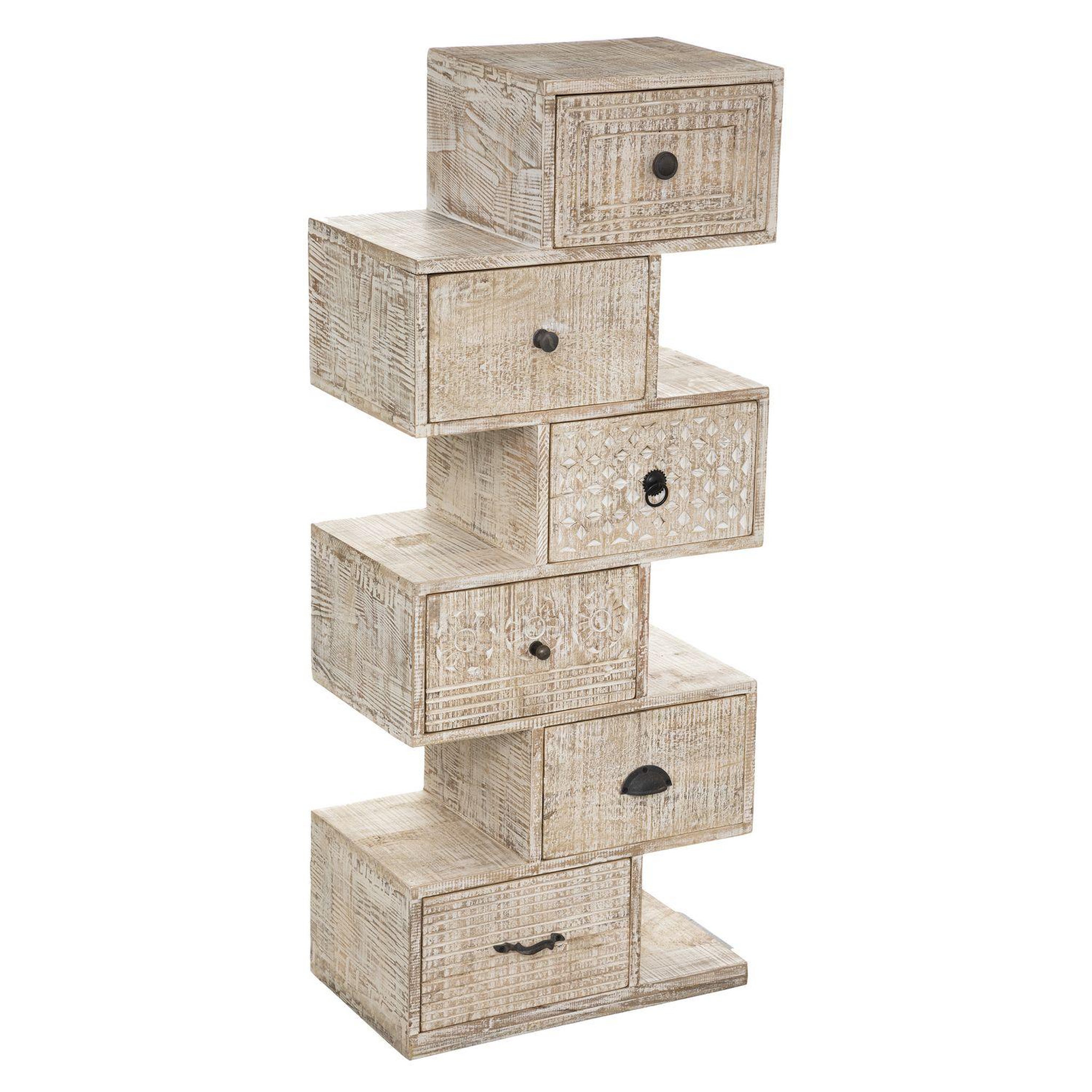 ATMOSPHERA Chiffonnier 6 tiroirs Ajay - Beige et noir