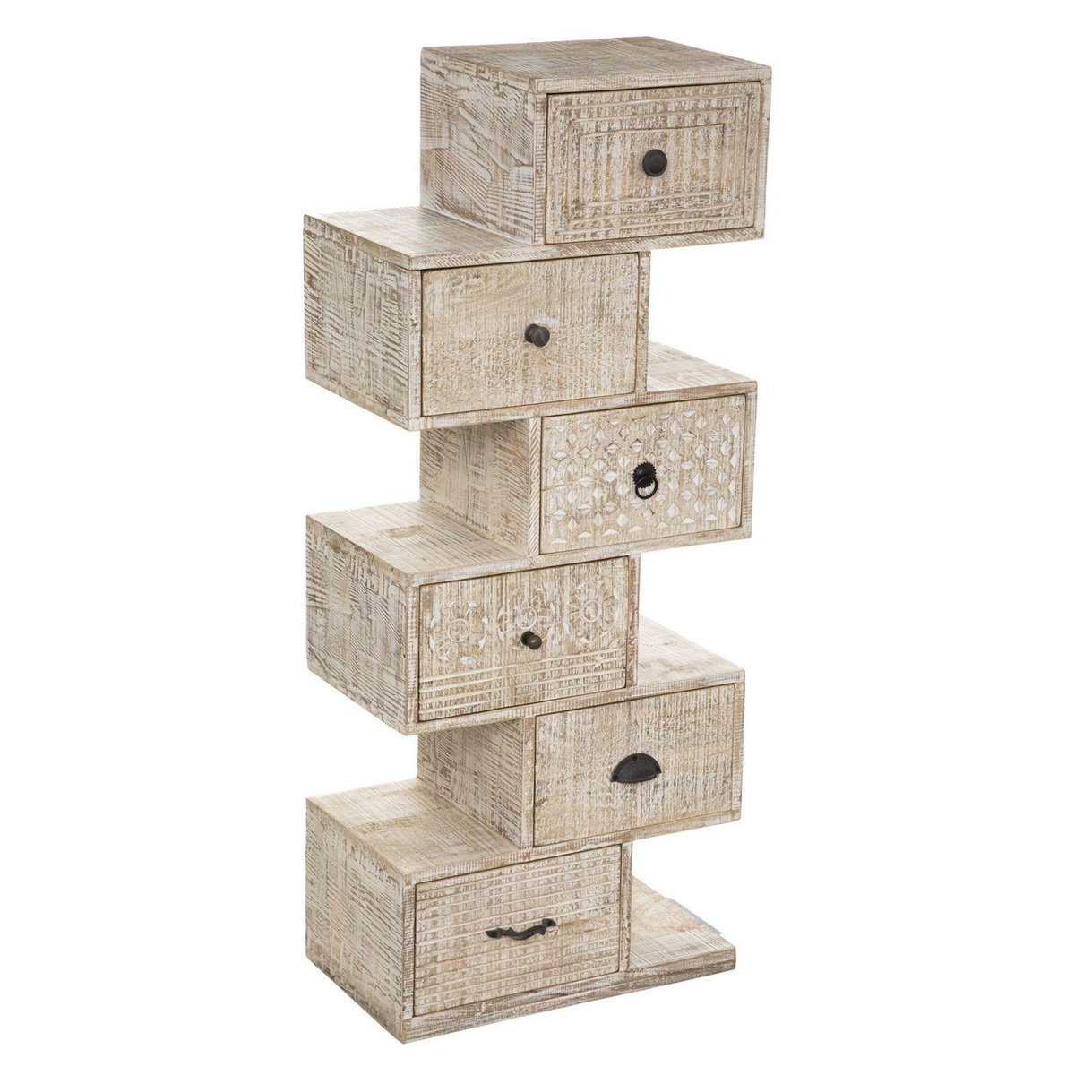 ATMOSPHERA Chiffonnier 6 tiroirs Ajay - Beige et noir