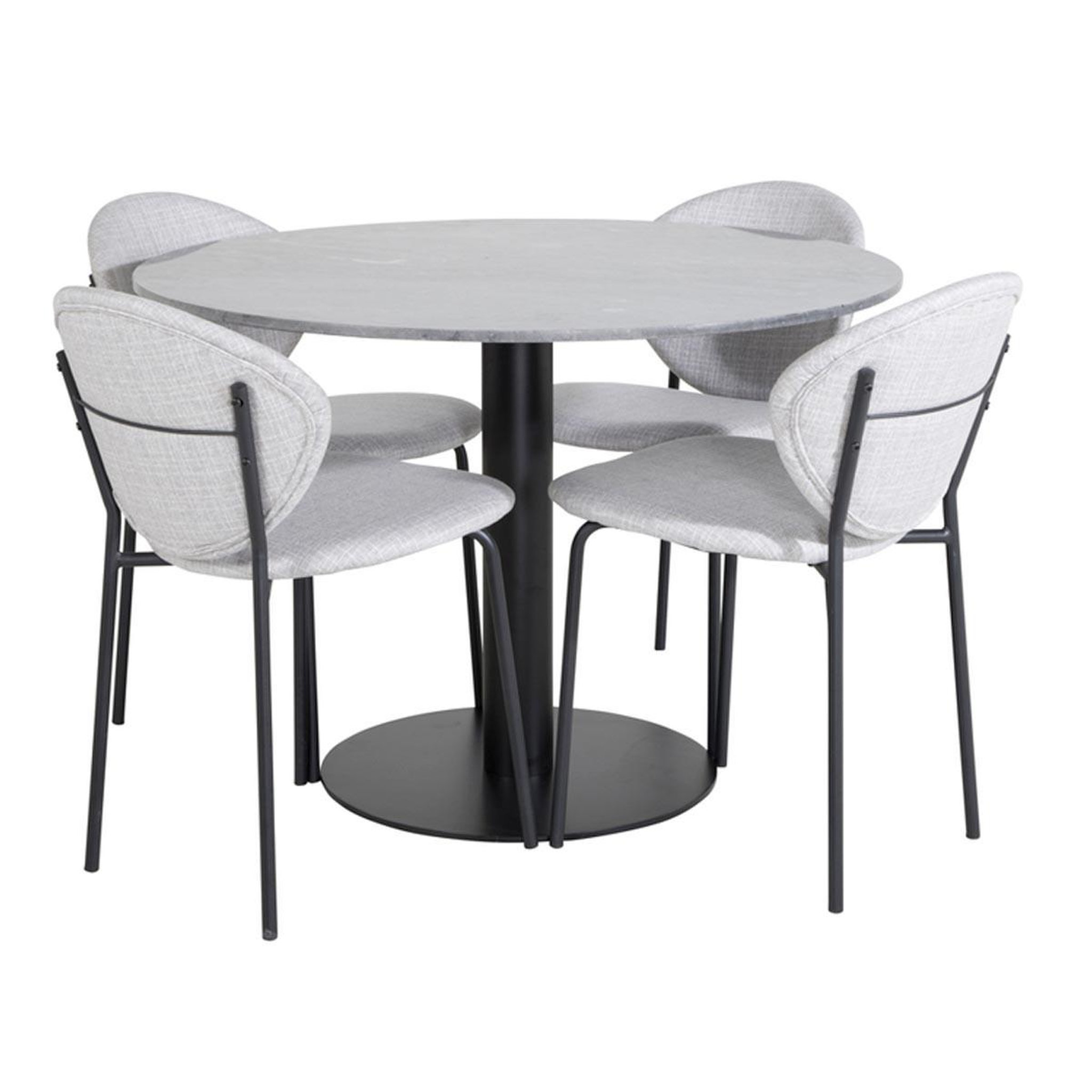 Paris Prix Ensemble table à manger & 4 chaises  estelle i & vault  106cm gris foncé & gris