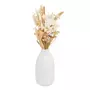 ATMOSPHERA Composition de Fleurs Séchées  Vase  25cm Blanc
