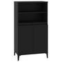 Voir la diapositive 2 : VIDAXL Buffet haut Noir 60x36x110 cm Bois d'ingenierie