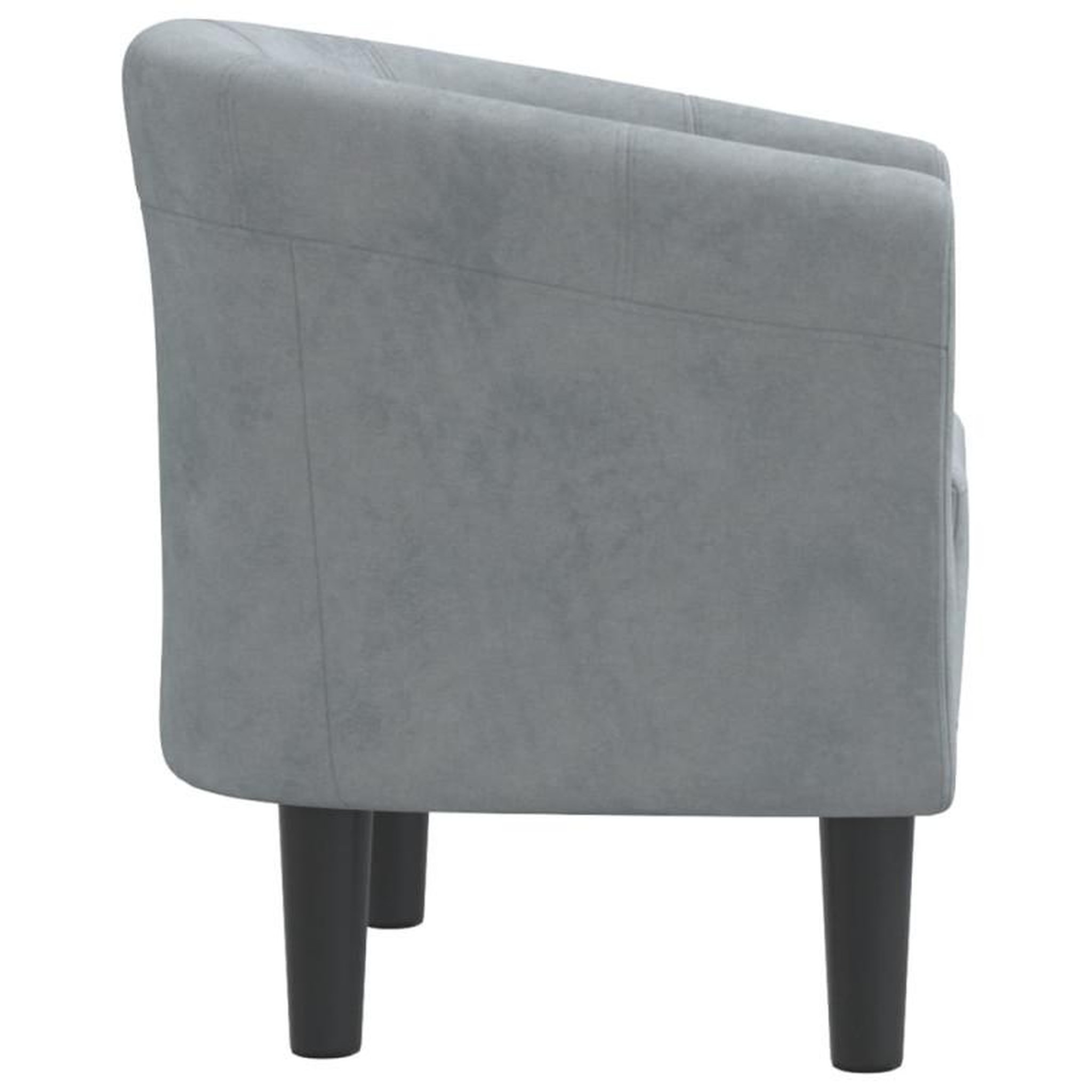 Voir la diapositive 4 : VIDAXL Chaise cabriolet gris foncé velours