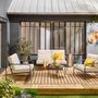Voir la diapositive 2 : SWEEEK Salon de jardin LUANDA en acier, 4 places