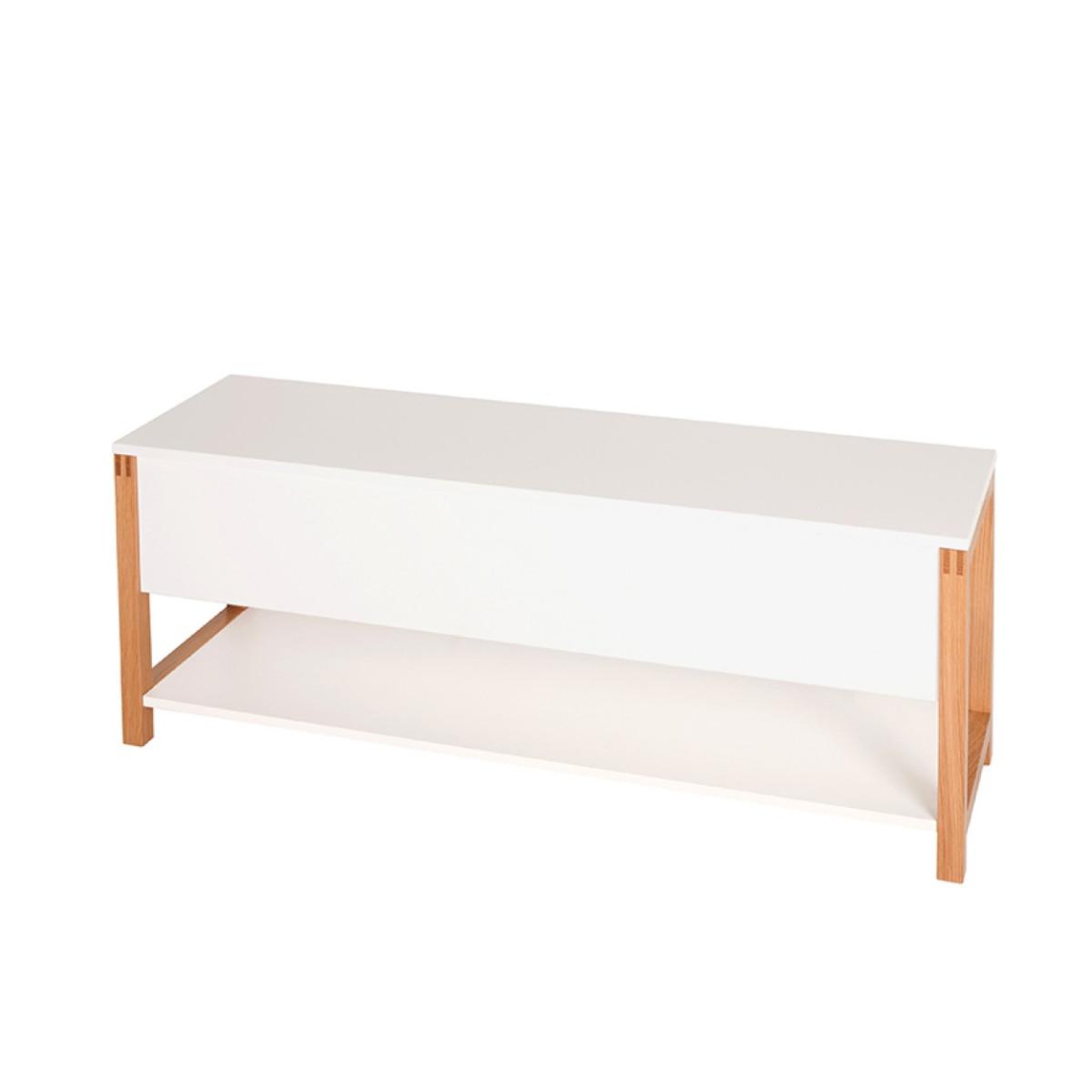 Voir la diapositive 2 : Paris Prix Banc de rangement design  northgate  120cm chêne & blanc