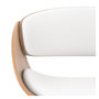 Voir la diapositive 6 : Rendez vous déco Chaise de bar réglable en cuir synthétique blanc 62,5/83,5 cm-Adelmar