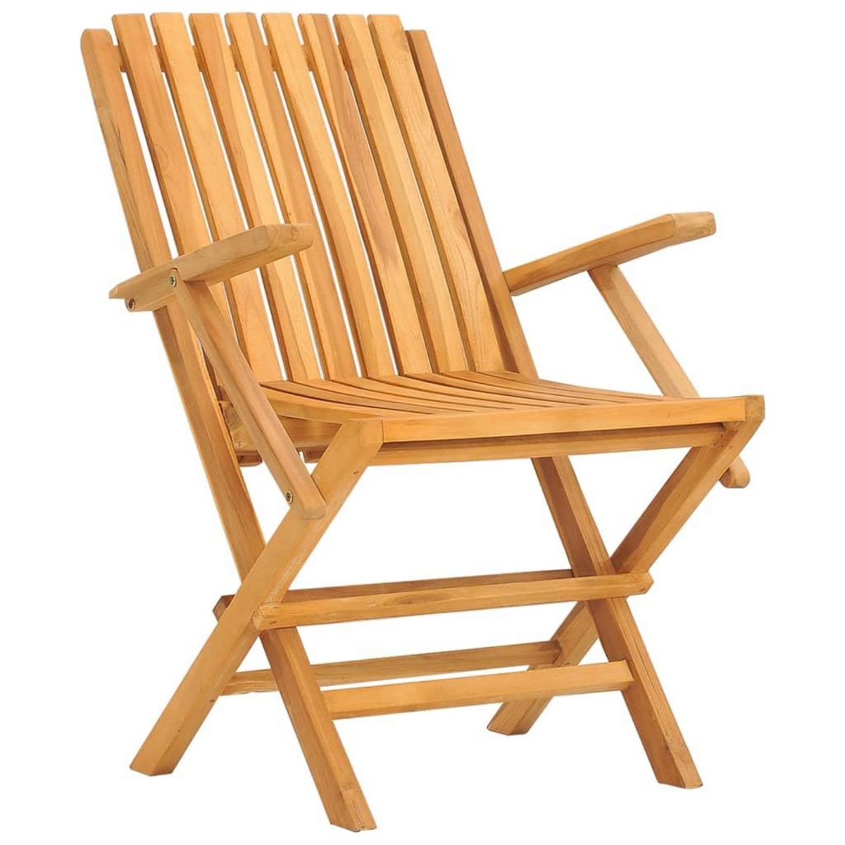 VIDAXL Chaises de jardin pliantes lot de 4 61x67x90cm bois massif teck