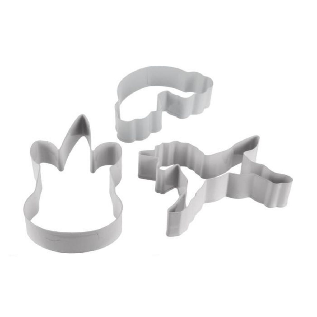 Paris Prix Lot de 3 Emporte-Pièces  Licorne  12cm Argent