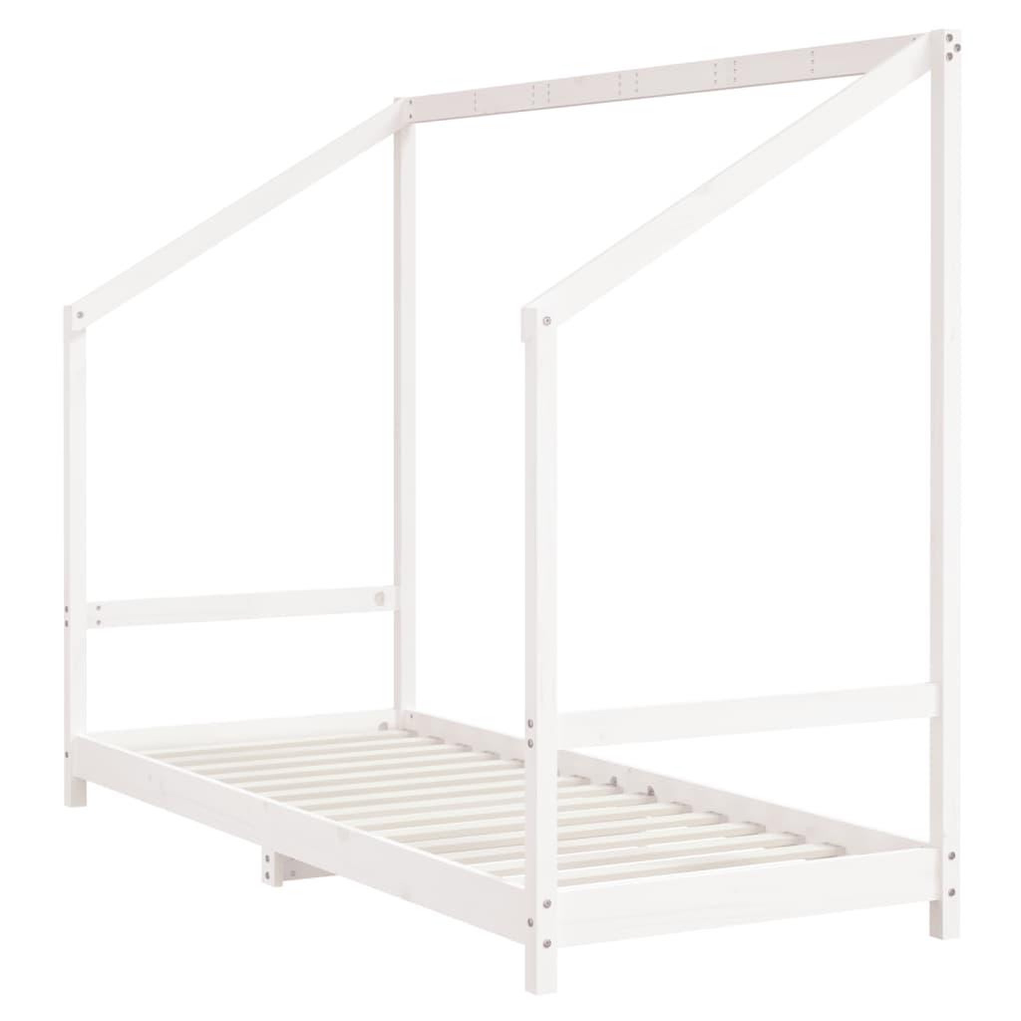 Voir la diapositive 3 : VIDAXL Cadre de lit pour enfants blanc 80x200 cm bois de pin massif