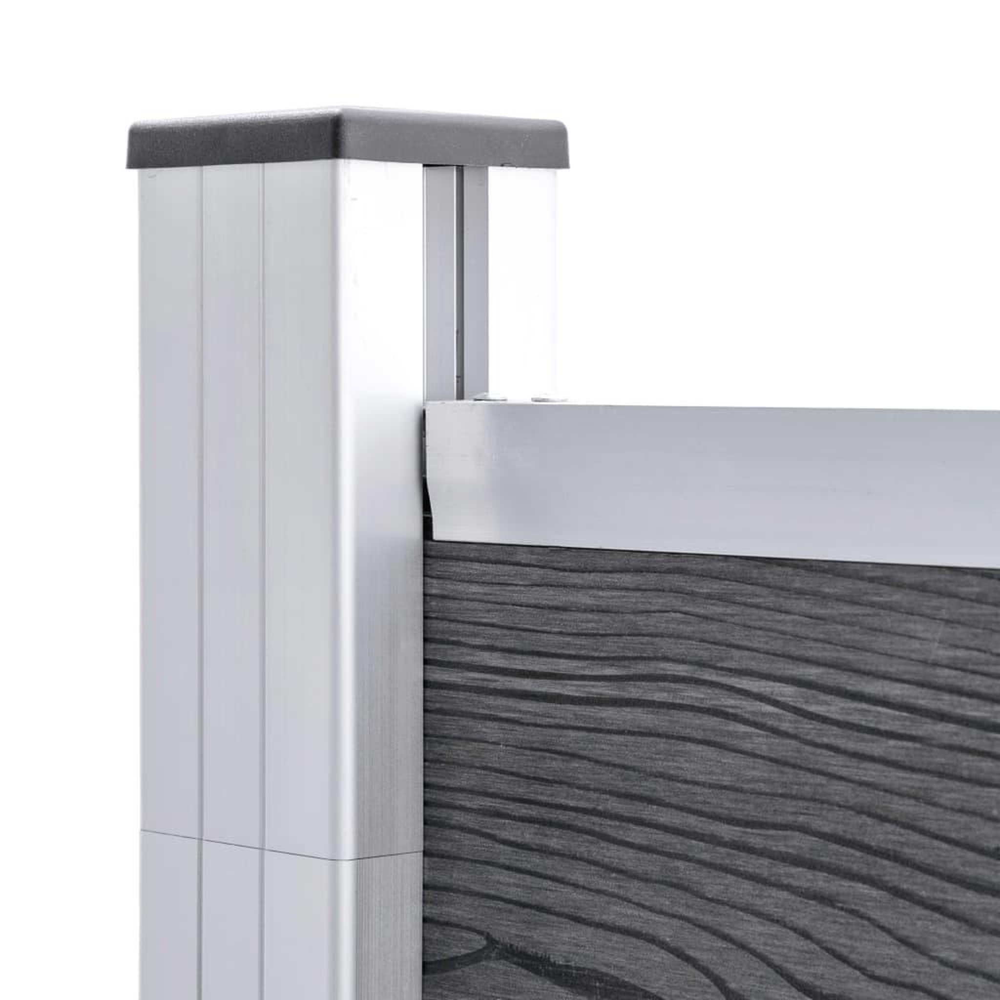 Voir la diapositive 4 : VIDAXL Cloture de jardin WPC 526x106 cm Gris