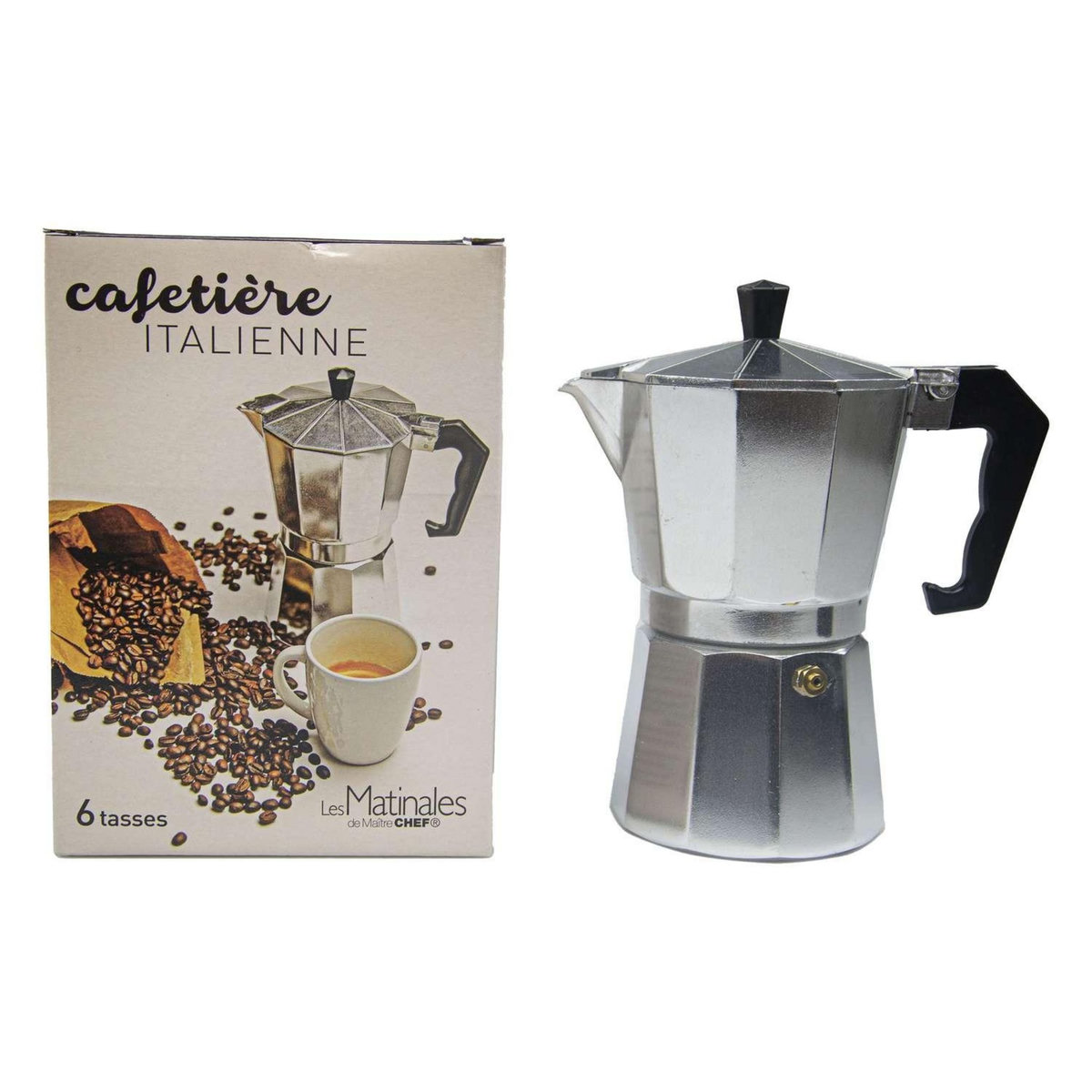 TOILINUX Cafetière italienne 6 tasses aluminium