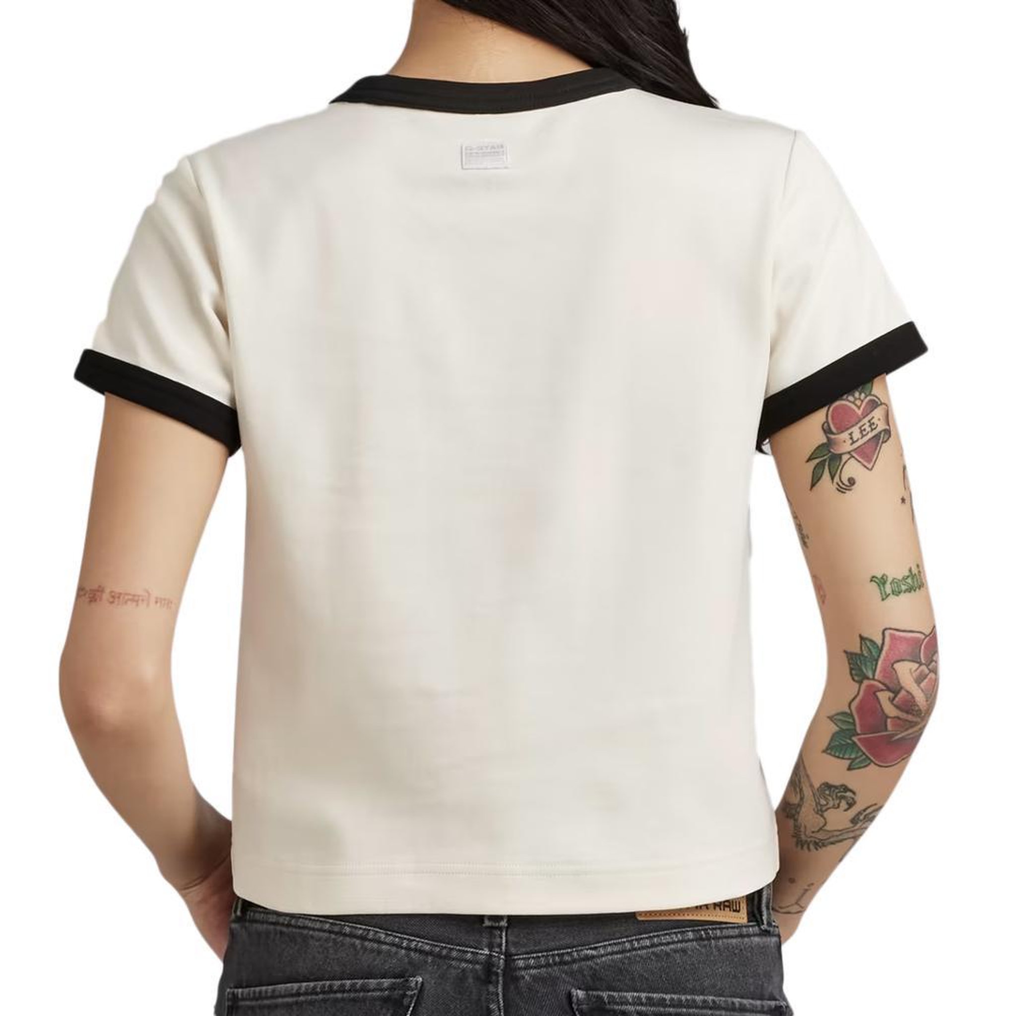 Voir la diapositive 2 : G-Star Raw T-shirt Blanc Femme G-Star Raw Ringer Baby
