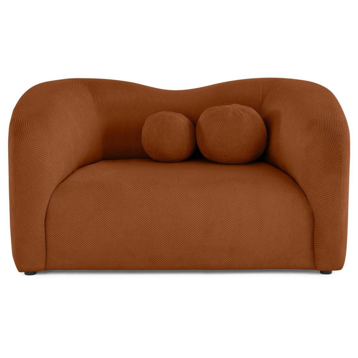 LISA DESIGN Charles - canapé droit 2 places en velours texturé