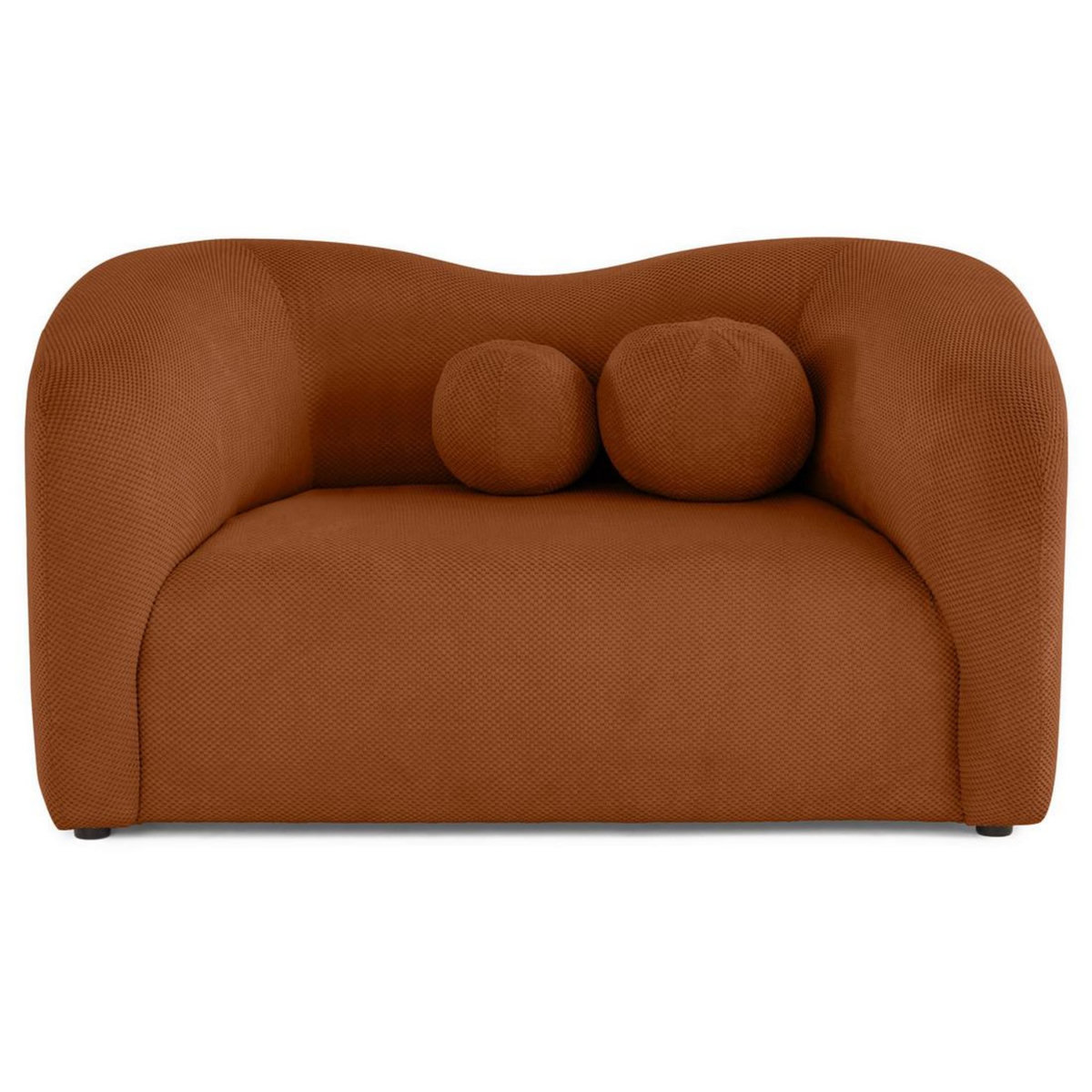 LISA DESIGN Charles - canapé droit 2 places en velours texturé