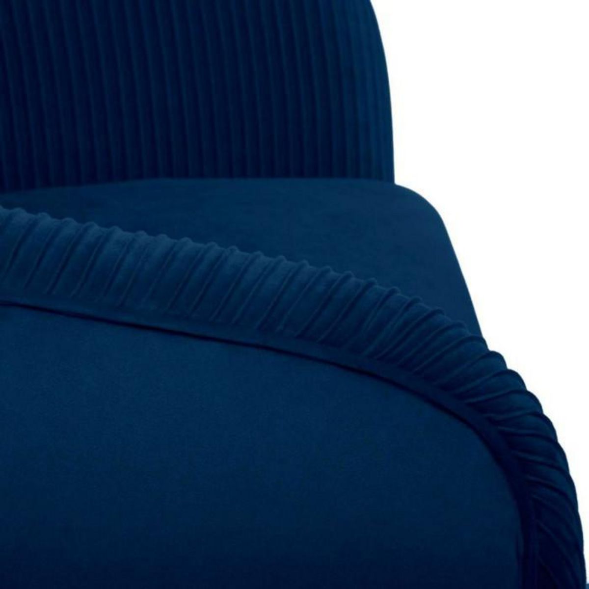 ATMOSPHERA Fauteuil Design en Velours  Solaro  78cm Bleu