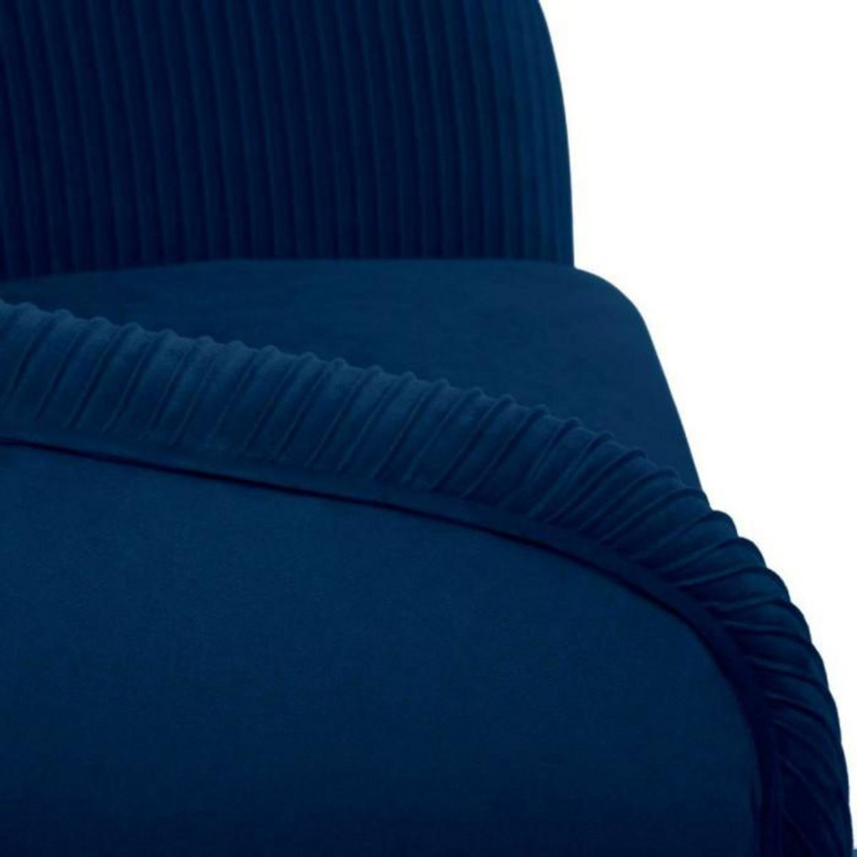 ATMOSPHERA Fauteuil Design en Velours  Solaro  78cm Bleu