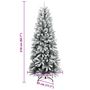 Voir la diapositive 6 : VIDAXL Sapin de Noël artificiel 300 LED et neige floquee 210 cm