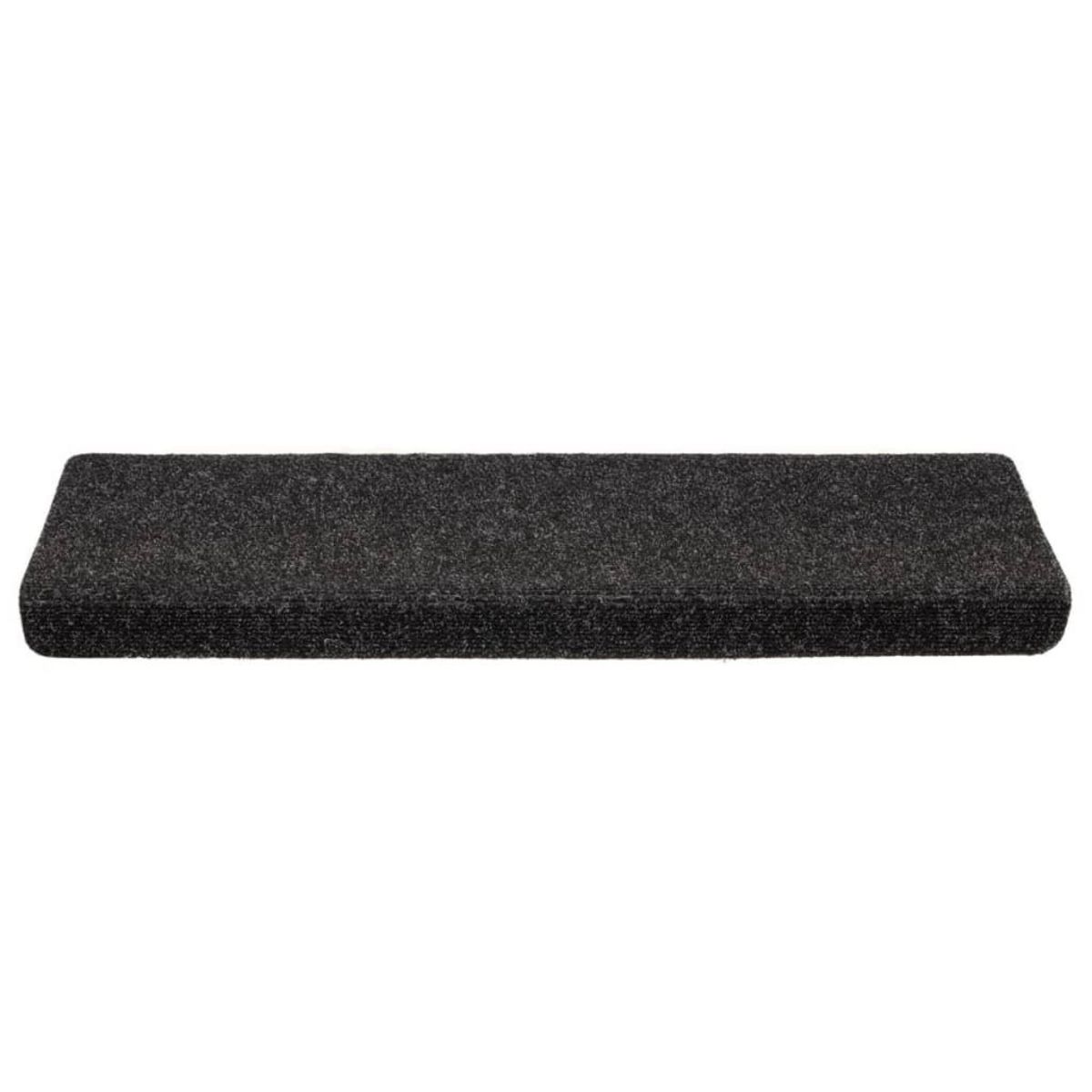 VIDAXL Tapis de marches d'escalier 5 pcs Noir 65x21x4 cm Aiguillete