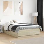 VIDAXL Cadre de lit sans matelas chene sonoma 120x190 cm
